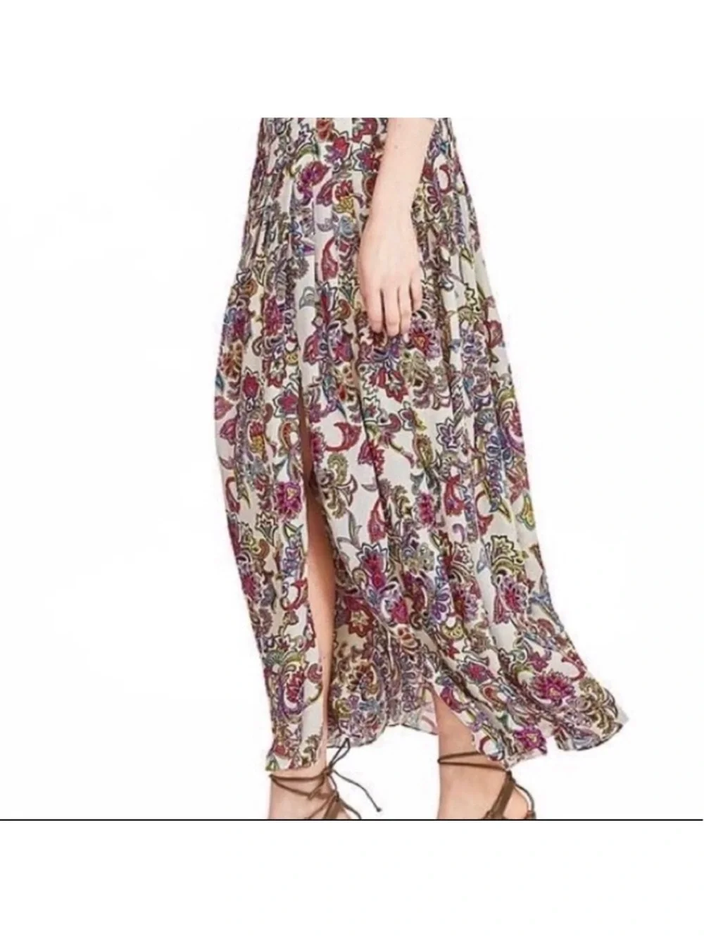 Banana Republic Colorful Paisley Maxi Skirt 0